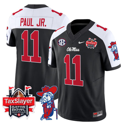 Men's Ole Miss Rebels 2025 Gator Bowl Patch Vapor Limited Jersey - All Stitched