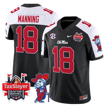 Men's Ole Miss Rebels 2025 Gator Bowl Patch Vapor Limited Jersey - All Stitched
