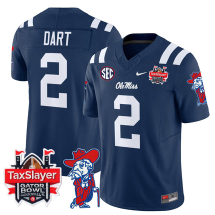 Men's Ole Miss Rebels 2025 Gator Bowl Patch Vapor Limited Jersey - All Stitched