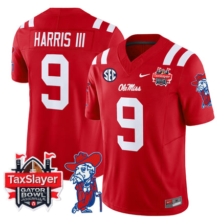 Men's Ole Miss Rebels 2025 Gator Bowl Patch Vapor Limited Jersey - All Stitched