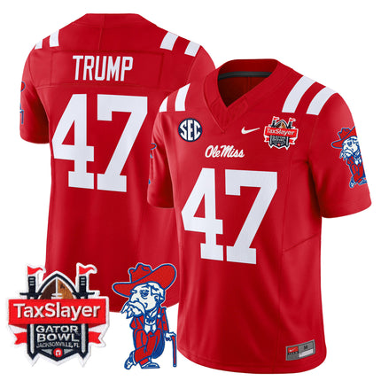 Men's Ole Miss Rebels 2025 Gator Bowl Patch Vapor Limited Jersey - All Stitched