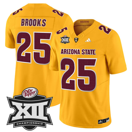 Men's Sun Devils 2024 Big 12 Championship Patch Vapor Limited Jersey V2 - All Stitched