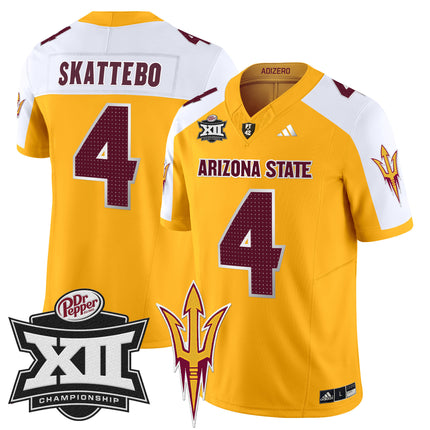 Men's Sun Devils 2024 Big 12 Championship Patch Vapor Limited Jersey V2 - All Stitched