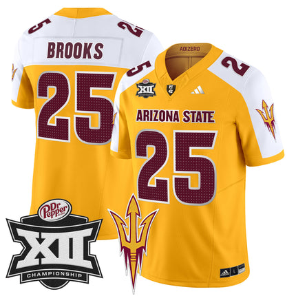 Men's Sun Devils 2024 Big 12 Championship Patch Vapor Limited Jersey V2 - All Stitched