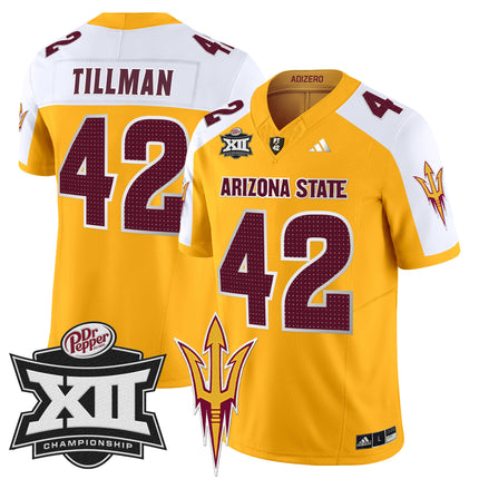 Men's Sun Devils 2024 Big 12 Championship Patch Vapor Limited Jersey V2 - All Stitched