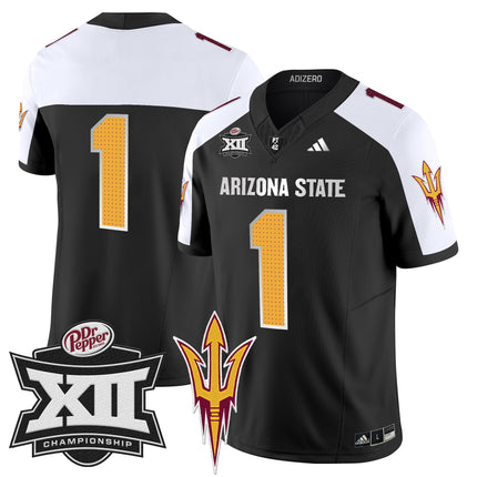 Men's Sun Devils 2024 Big 12 Championship Patch Vapor Limited Jersey V2 - All Stitched
