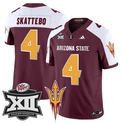 Men's Sun Devils 2024 Big 12 Championship Patch Vapor Limited Jersey V2 - All Stitched