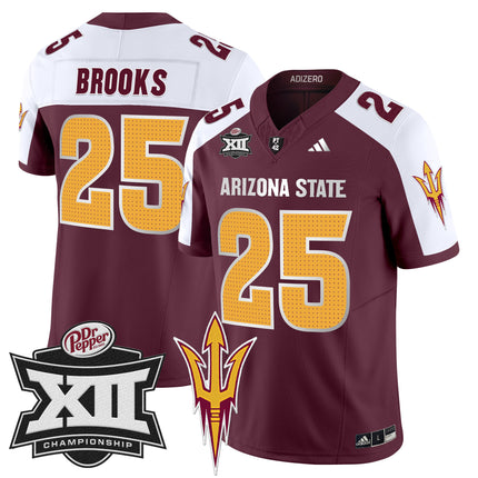Men's Sun Devils 2024 Big 12 Championship Patch Vapor Limited Jersey V2 - All Stitched