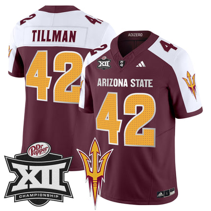 Men's Sun Devils 2024 Big 12 Championship Patch Vapor Limited Jersey V2 - All Stitched
