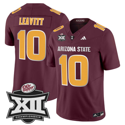 Men's Sun Devils 2024 Big 12 Championship Patch Vapor Limited Jersey V2 - All Stitched