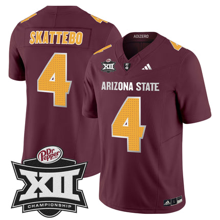 Men's Sun Devils 2024 Big 12 Championship Patch Vapor Limited Jersey V2 - All Stitched