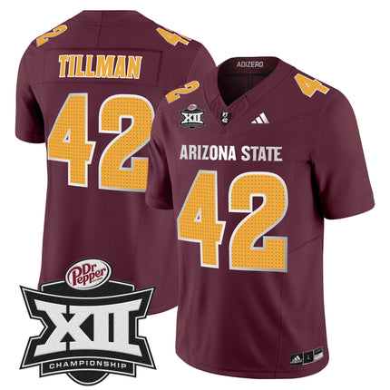 Men's Sun Devils 2024 Big 12 Championship Patch Vapor Limited Jersey V2 - All Stitched