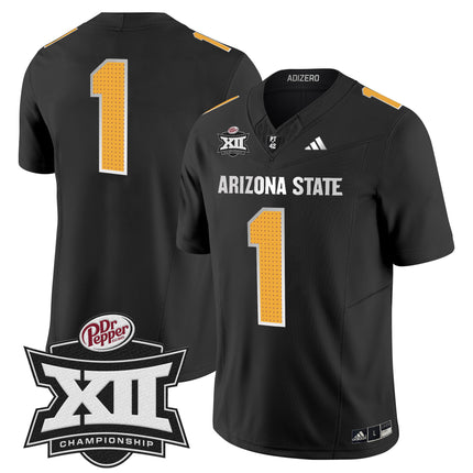 Men's Sun Devils 2024 Big 12 Championship Patch Vapor Limited Jersey V2 - All Stitched
