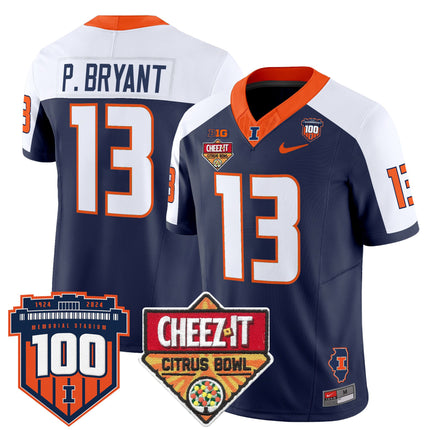 Men's Illinois Fighting Illini 2025 Cheez-It Citrus Bowl Patch Vapor Limited Jersey - All Stitched
