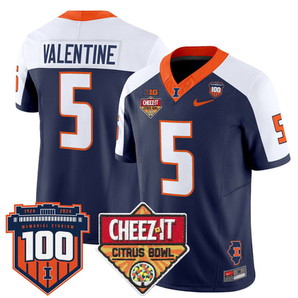 Men's Illinois Fighting Illini 2025 Cheez-It Citrus Bowl Patch Vapor Limited Jersey - All Stitched