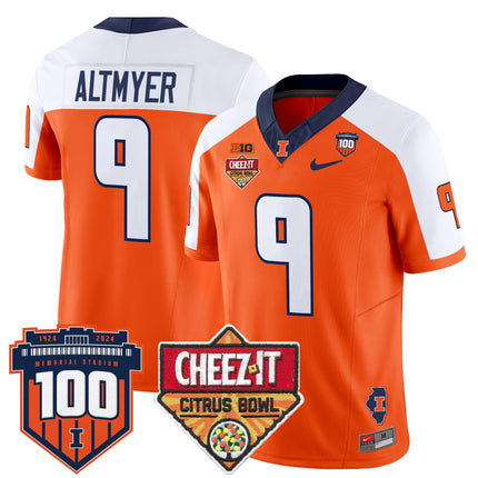Men's Illinois Fighting Illini 2025 Cheez-It Citrus Bowl Patch Vapor Limited Jersey - All Stitched