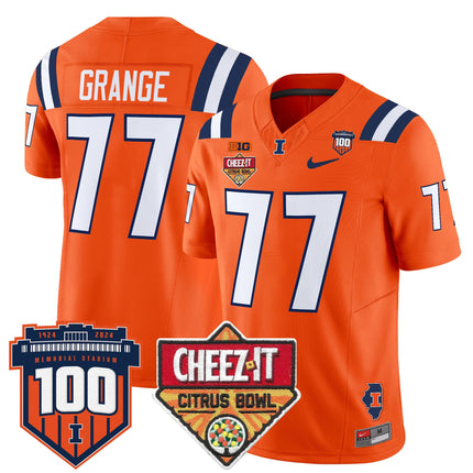 Men's Illinois Fighting Illini 2025 Cheez-It Citrus Bowl Patch Vapor Limited Jersey - All Stitched