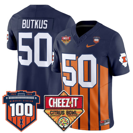 Men's Illinois Fighting Illini 2025 Cheez-It Citrus Bowl Patch Vapor Limited Jersey - All Stitched