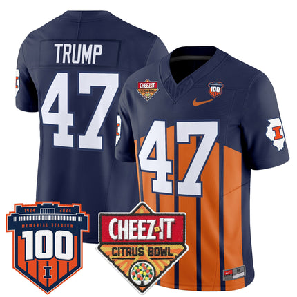 Men's Illinois Fighting Illini 2025 Cheez-It Citrus Bowl Patch Vapor Limited Jersey - All Stitched