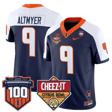 Men's Illinois Fighting Illini 2025 Cheez-It Citrus Bowl Patch Vapor Limited Jersey - All Stitched