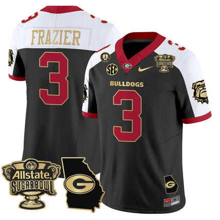 Men's Georgia Bulldogs 2025 Sugar Bowl & Georgia Map Patch Vapor Limited Jersey - All Stitched
