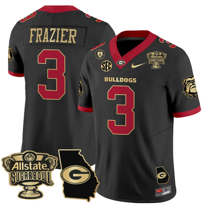 Men's Georgia Bulldogs 2025 Sugar Bowl & Georgia Map Patch Vapor Limited Jersey - All Stitched
