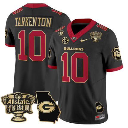 Men's Georgia Bulldogs 2025 Sugar Bowl & Georgia Map Patch Vapor Limited Jersey - All Stitched