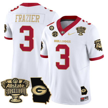 Men's Georgia Bulldogs 2025 Sugar Bowl & Georgia Map Patch Vapor Limited Jersey - All Stitched