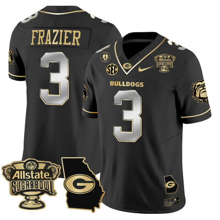 Men's Georgia Bulldogs 2025 Sugar Bowl & Georgia Map Patch Vapor Limited Jersey - All Stitched