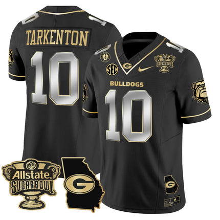 Men's Georgia Bulldogs 2025 Sugar Bowl & Georgia Map Patch Vapor Limited Jersey - All Stitched