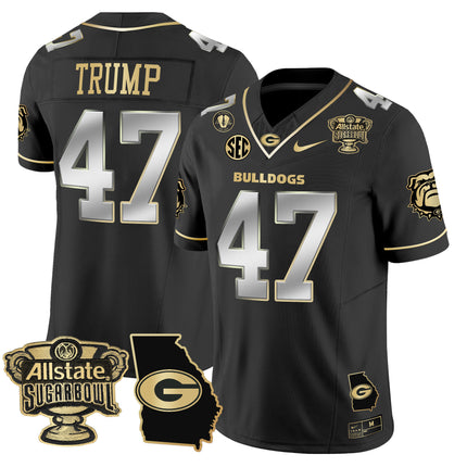 Men's Georgia Bulldogs 2025 Sugar Bowl & Georgia Map Patch Vapor Limited Jersey - All Stitched