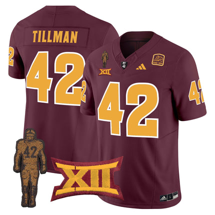 Men's Arizona State Sun Devils 2024 Pat Tillman Honoring Patch Vapor Limited Jersey - All Stitched