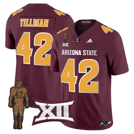 Men's Arizona State Sun Devils 2024 Pat Tillman Honoring Patch Vapor Limited Jersey V2 - All Stitched
