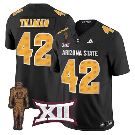 Men's Arizona State Sun Devils 2024 Pat Tillman Honoring Patch Vapor Limited Jersey V2 - All Stitched