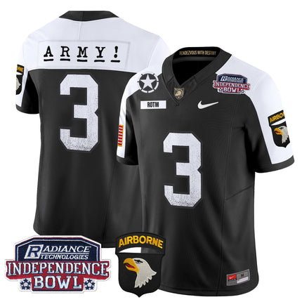 Men's Army Black Knights Independence Bowl Patch 2024 Vapor Limited Jersey - All Stitched