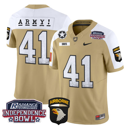 Men's Army Black Knights Independence Bowl Patch 2024 Vapor Limited Jersey - All Stitched