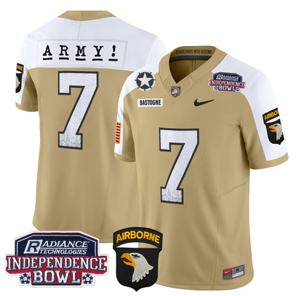 Men's Army Black Knights Independence Bowl Patch 2024 Vapor Limited Jersey - All Stitched