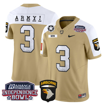 Men's Army Black Knights Independence Bowl Patch 2024 Vapor Limited Jersey - All Stitched