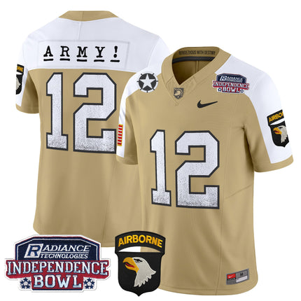 Men's Army Black Knights Independence Bowl Patch 2024 Vapor Limited Jersey - All Stitched