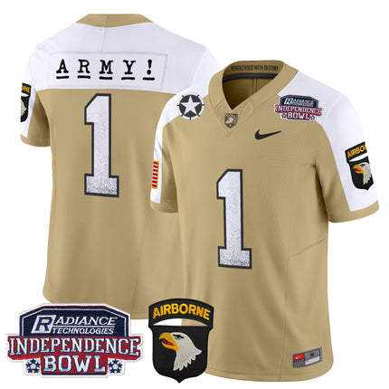 Men's Army Black Knights Independence Bowl Patch 2024 Vapor Limited Jersey - All Stitched