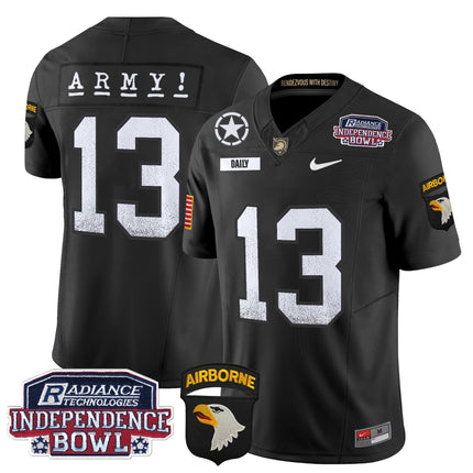Men's Army Black Knights Independence Bowl Patch 2024 Vapor Limited Jersey - All Stitched
