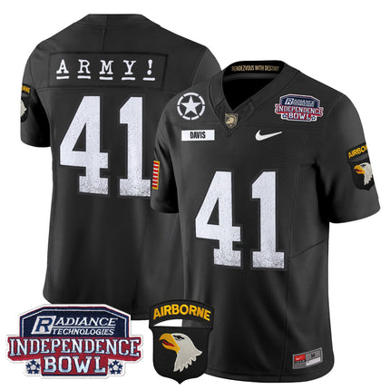 Men's Army Black Knights Independence Bowl Patch 2024 Vapor Limited Jersey - All Stitched