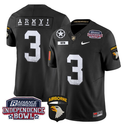 Men's Army Black Knights Independence Bowl Patch 2024 Vapor Limited Jersey - All Stitched