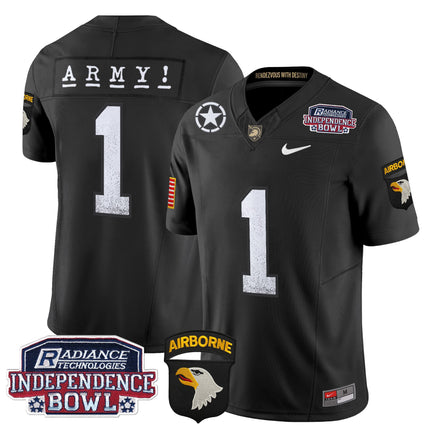 Men's Army Black Knights Independence Bowl Patch 2024 Vapor Limited Jersey - All Stitched