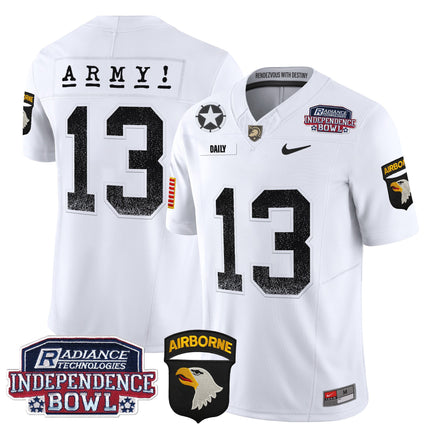 Men's Army Black Knights Independence Bowl Patch 2024 Vapor Limited Jersey - All Stitched
