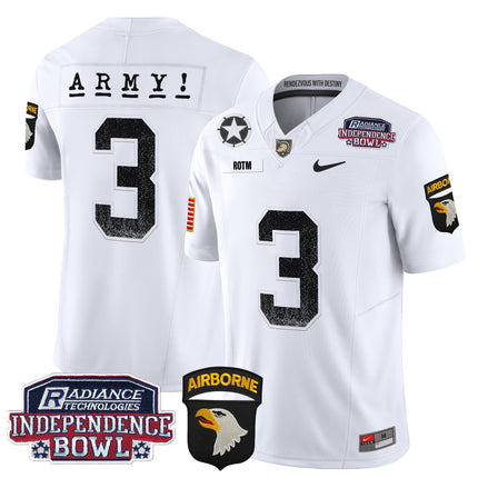 Men's Army Black Knights Independence Bowl Patch 2024 Vapor Limited Jersey - All Stitched