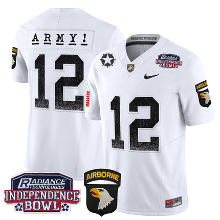 Men's Army Black Knights Independence Bowl Patch 2024 Vapor Limited Jersey - All Stitched