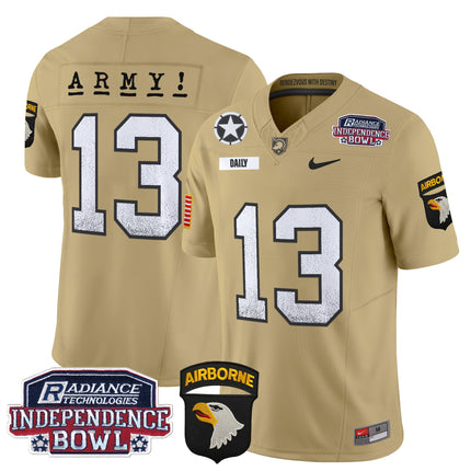 Men's Army Black Knights Independence Bowl Patch 2024 Vapor Limited Jersey - All Stitched