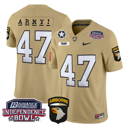 Men's Army Black Knights Independence Bowl Patch 2024 Vapor Limited Jersey - All Stitched