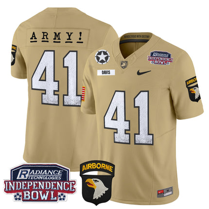 Men's Army Black Knights Independence Bowl Patch 2024 Vapor Limited Jersey - All Stitched